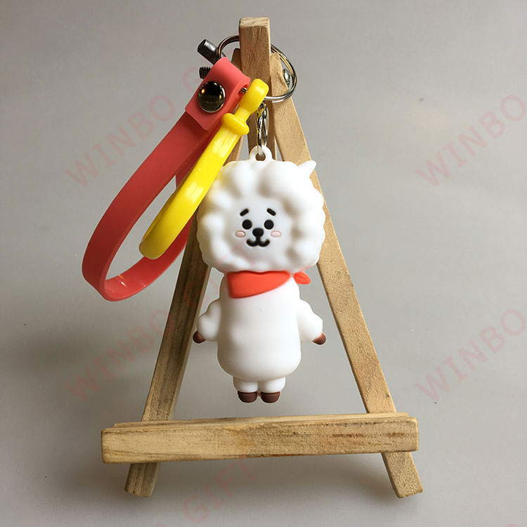 卡通動物羊立體鑰匙扣